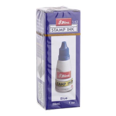 Фарба штемпельна SHINY (S 63), колір - синій, 28мл